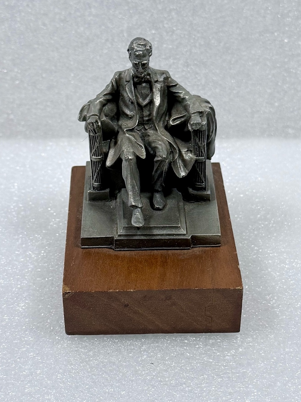 Vintage Abraham Lincoln Pewter Statue P.W. Baston Corp. 1958